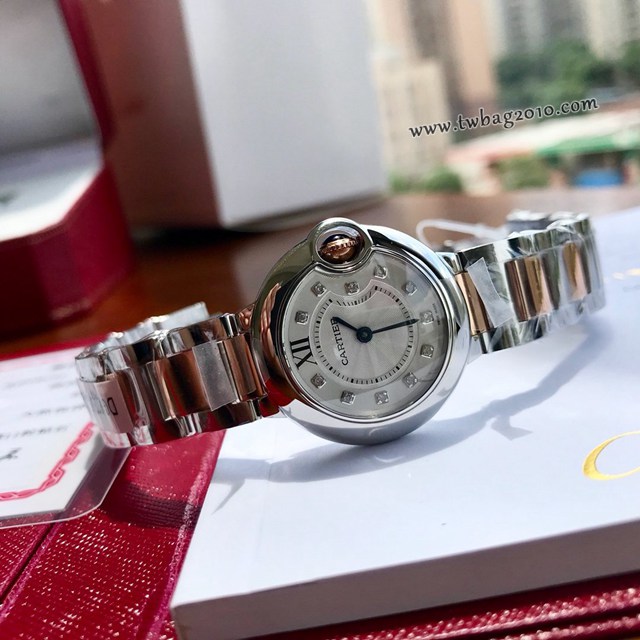 卡地亞石英手錶 Cartier經典款真鑽藍氣球女裝腕表  gjs2098